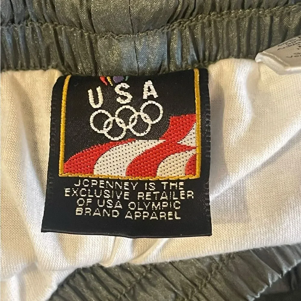 Vintage 90s USA Olympics Edition JCPenney Gray Nylon Windbreaker Track Pants- L